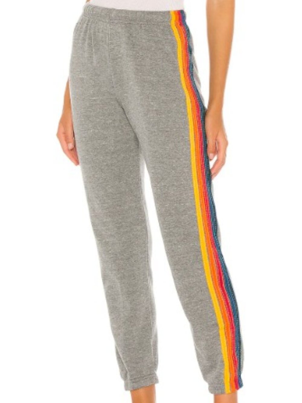 Aviator Nation 5 stripe grey sweatpants